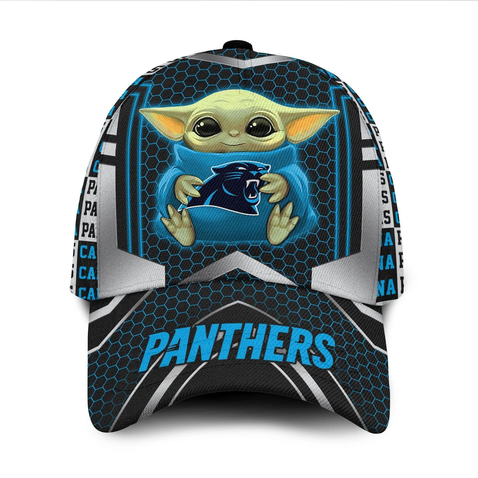 Carolina Panthers Baby Yoda All Over Print 3D Classic Cap Eovmba