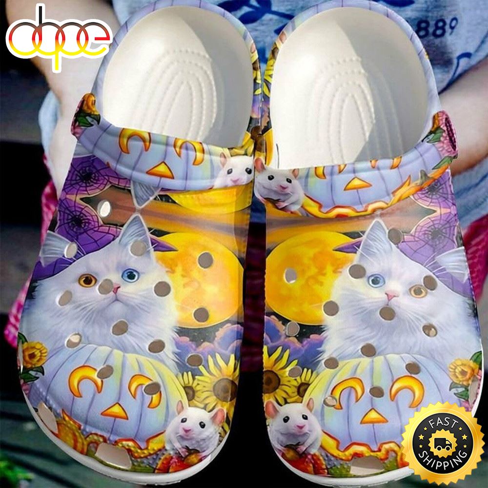 Cats Halloween Crocs Clog Shoes For Men - T-shirts Low Price
