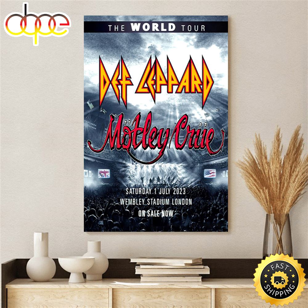 Def Leppard X Motley Crue World Tour 2023 July Poster Canvas