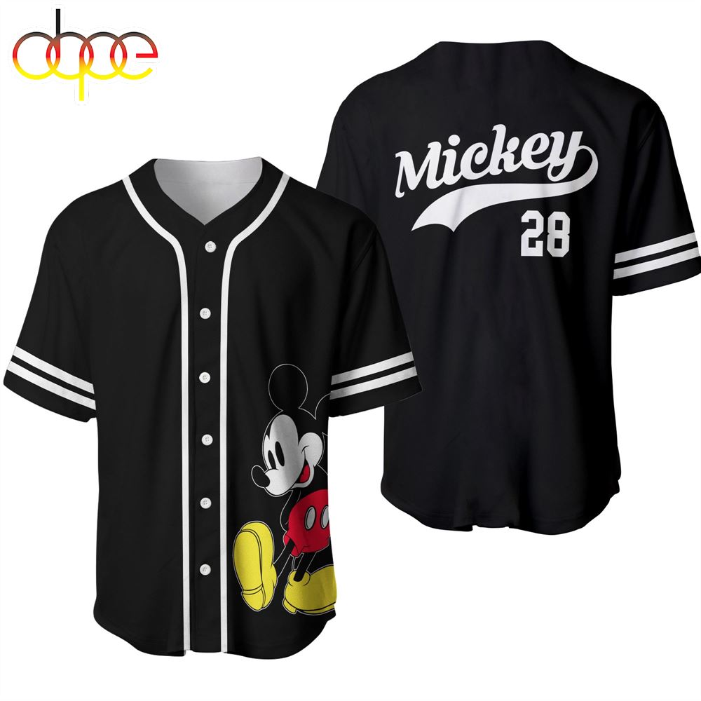 Disney Ladies Mickey Mouse Fashion Custom Name And Number Baseball Jersey Imevwm