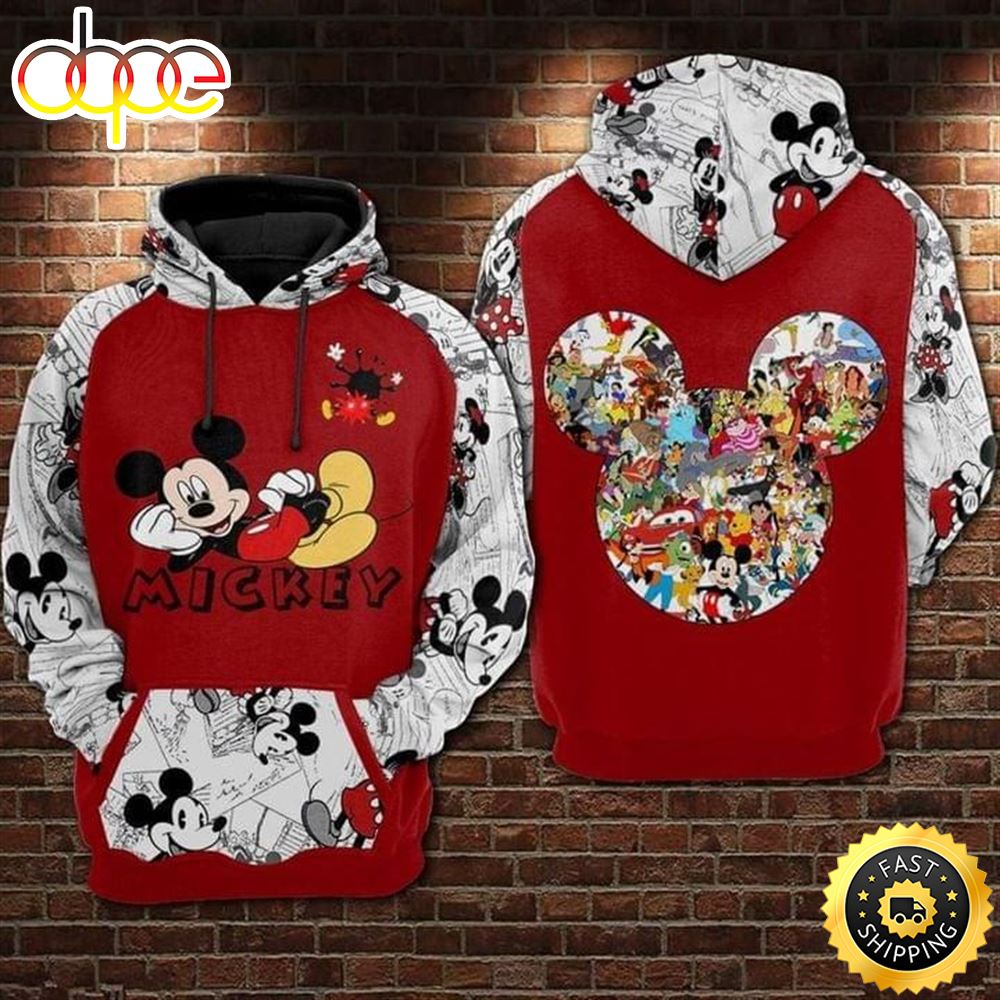 Disney Mickey Mouse Cute Lover 3d Hoodie Ugnifw
