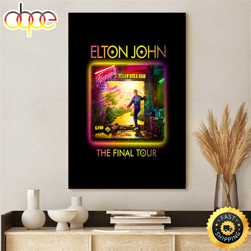 Elton John Setlist 2023 Farewell Tour Poster Canvas Kpipve