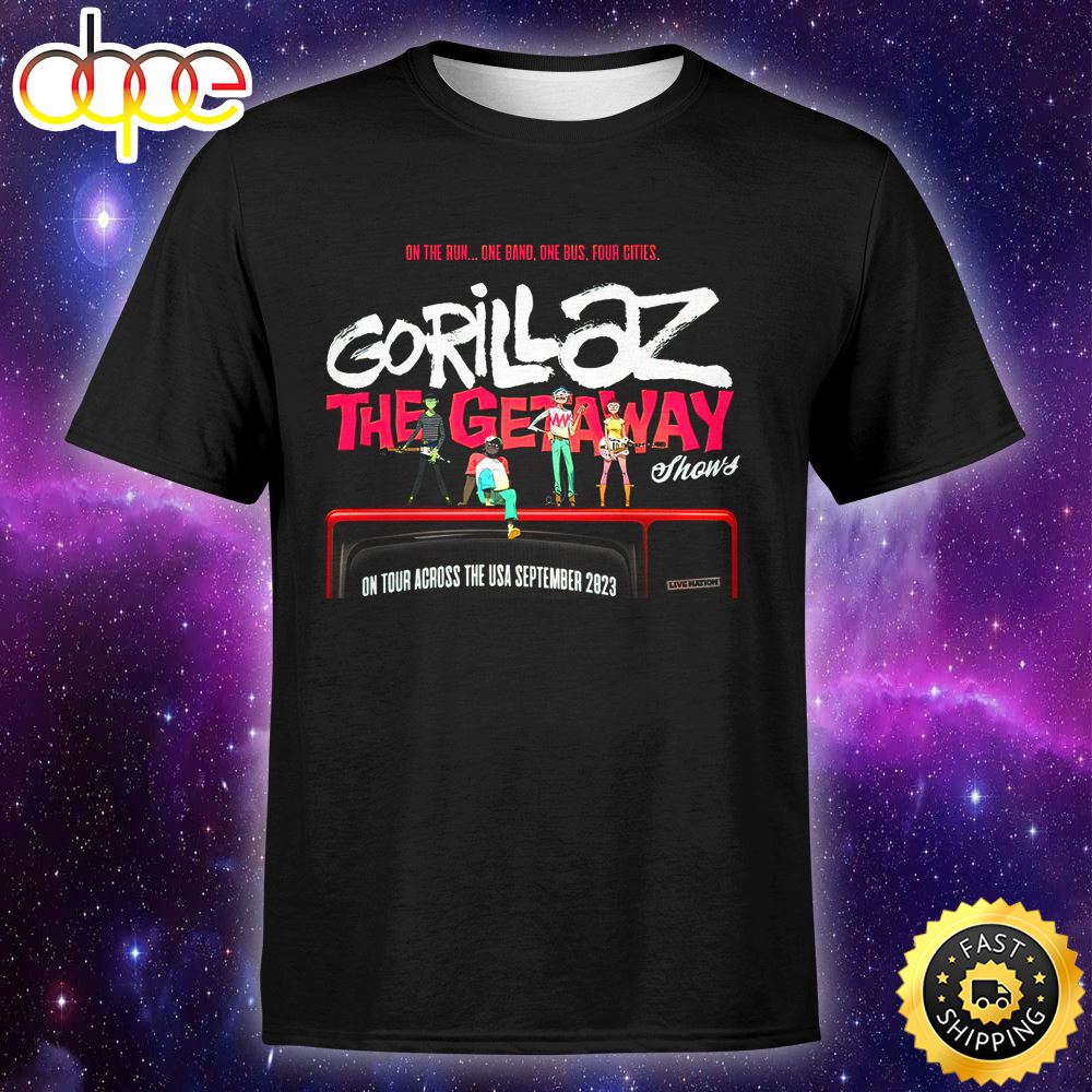 Gorillaz Announce New U.S Tour Dates For Fall 2023 Unisex T Shirt Z7a1ie