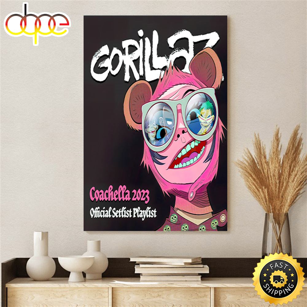 Gorillaz Tour 2023 Music Poster Canvas Njou1a