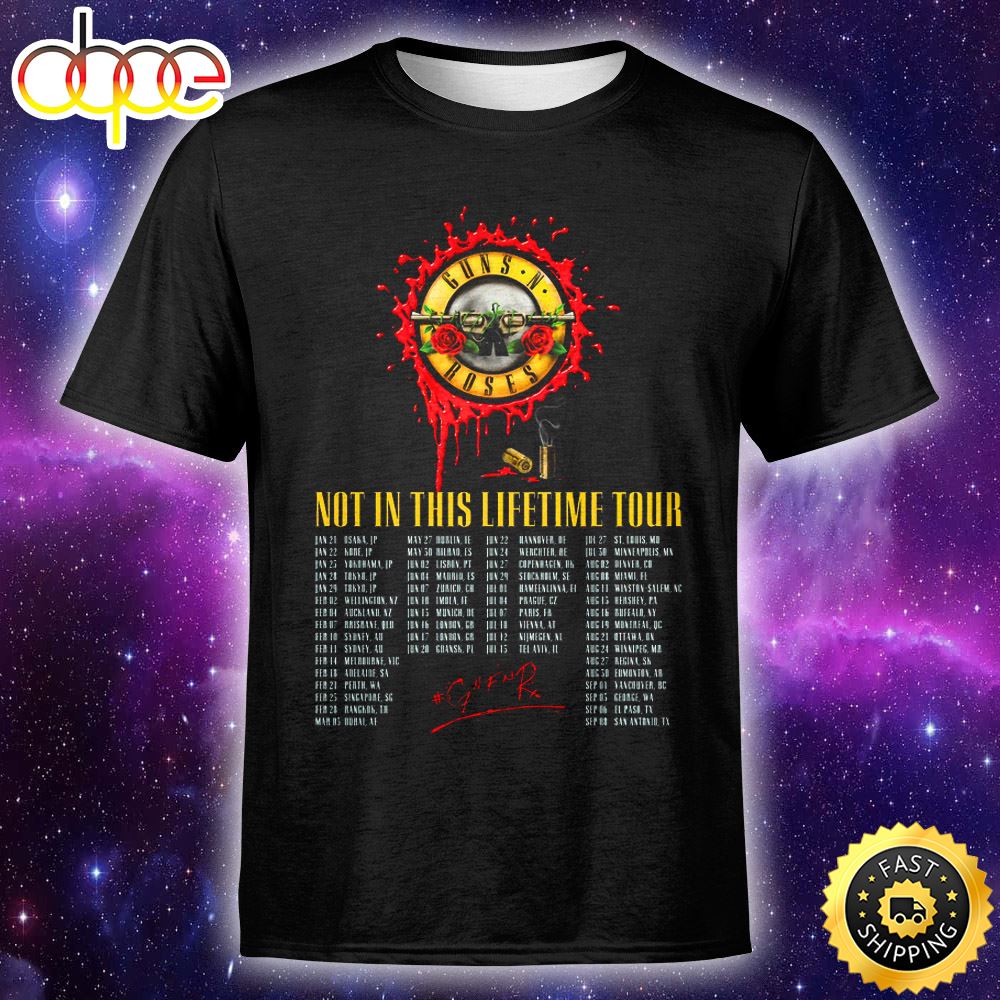 Guns N Roses These Are The 15 Highest Grossing Tours Ever Unisex T Shirt Ig3ezj