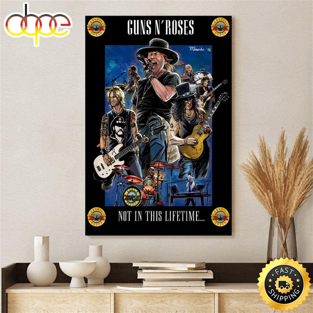 Guns N Roses Poster Not In This Life Art Canvas Poster Xpr2e8