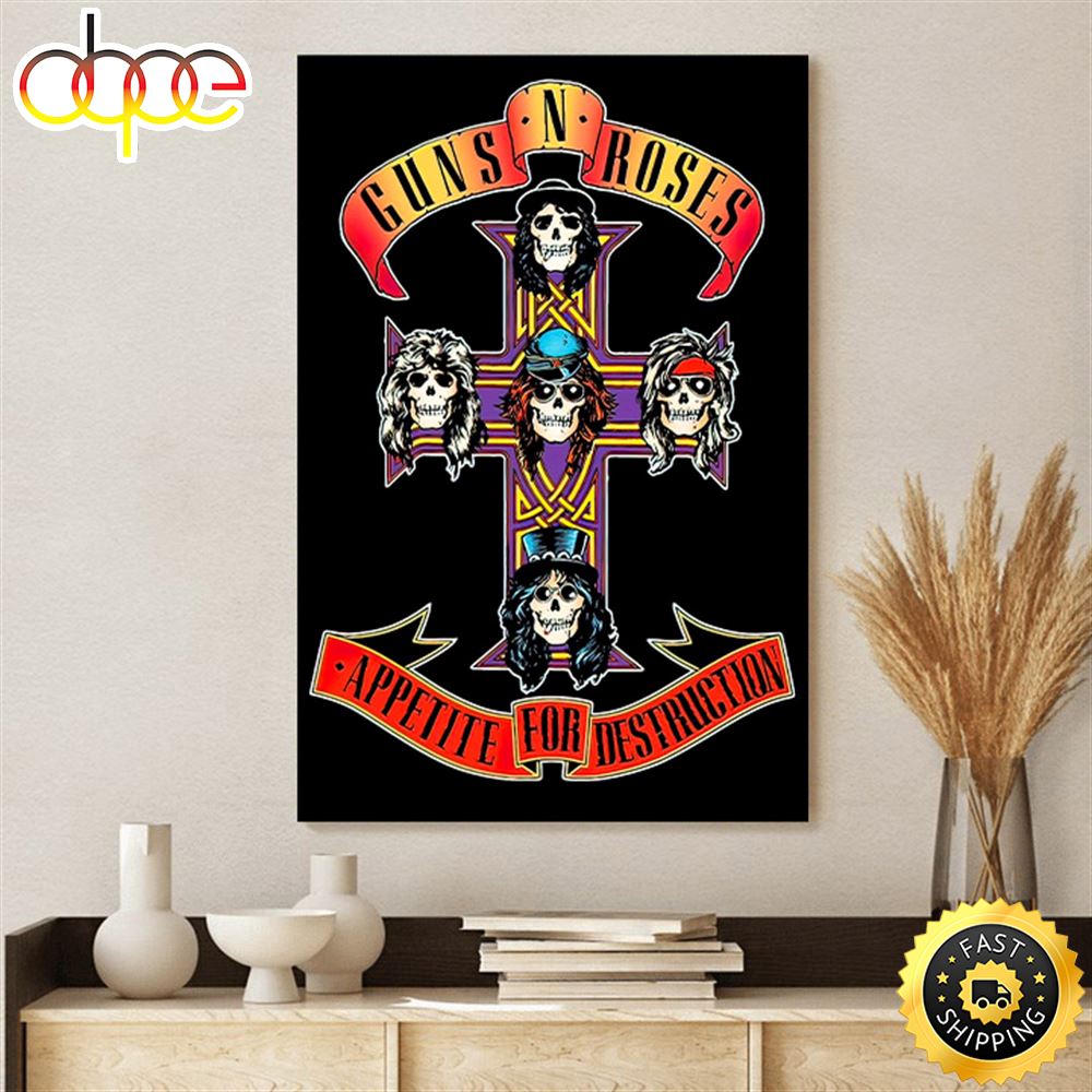 Guns N Roses Trends International Music 2023 Canvas Poster Gpyb2i