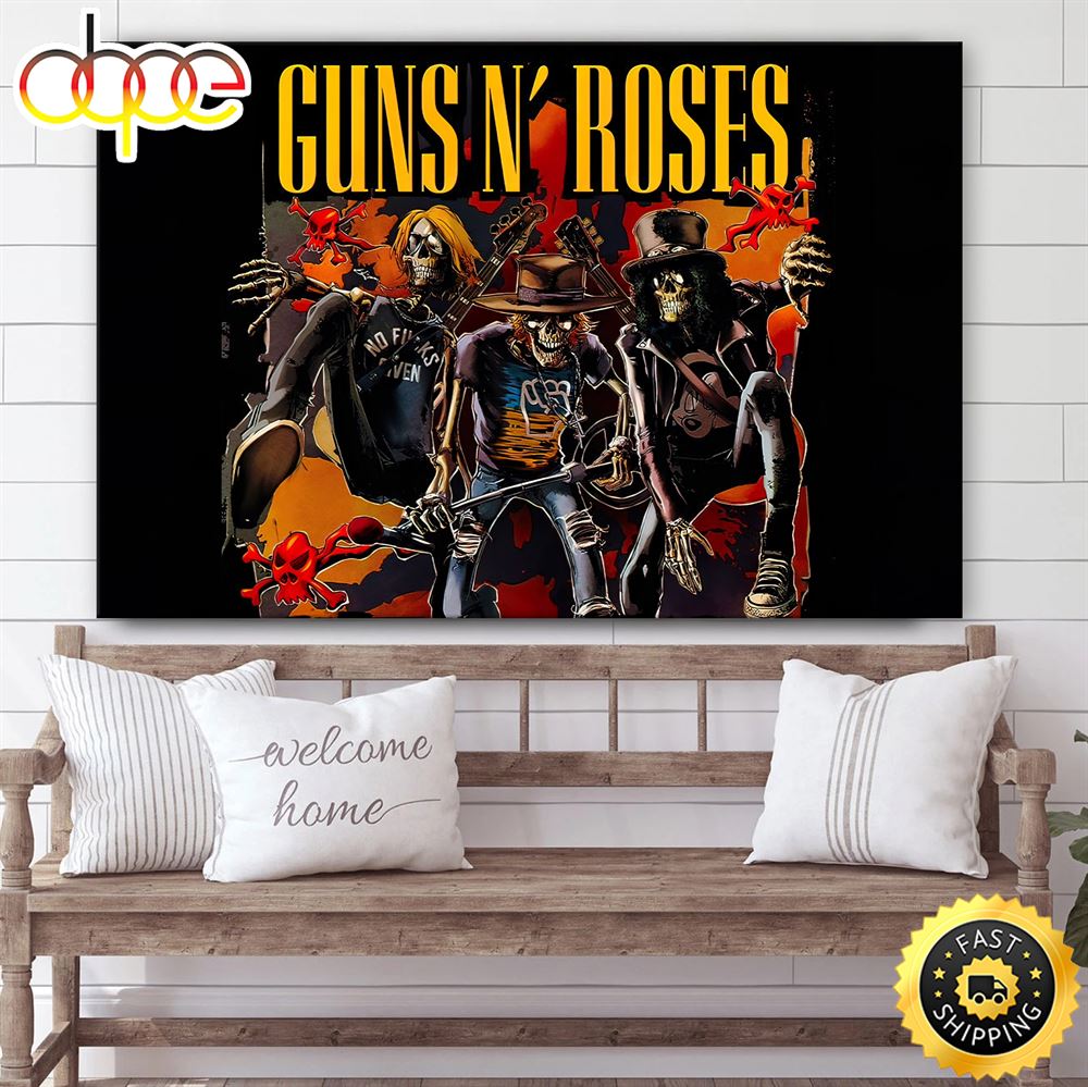 Guns N Roses In Concert At Paris La DC3A9fense Arena In July 2023 Canvas Poster