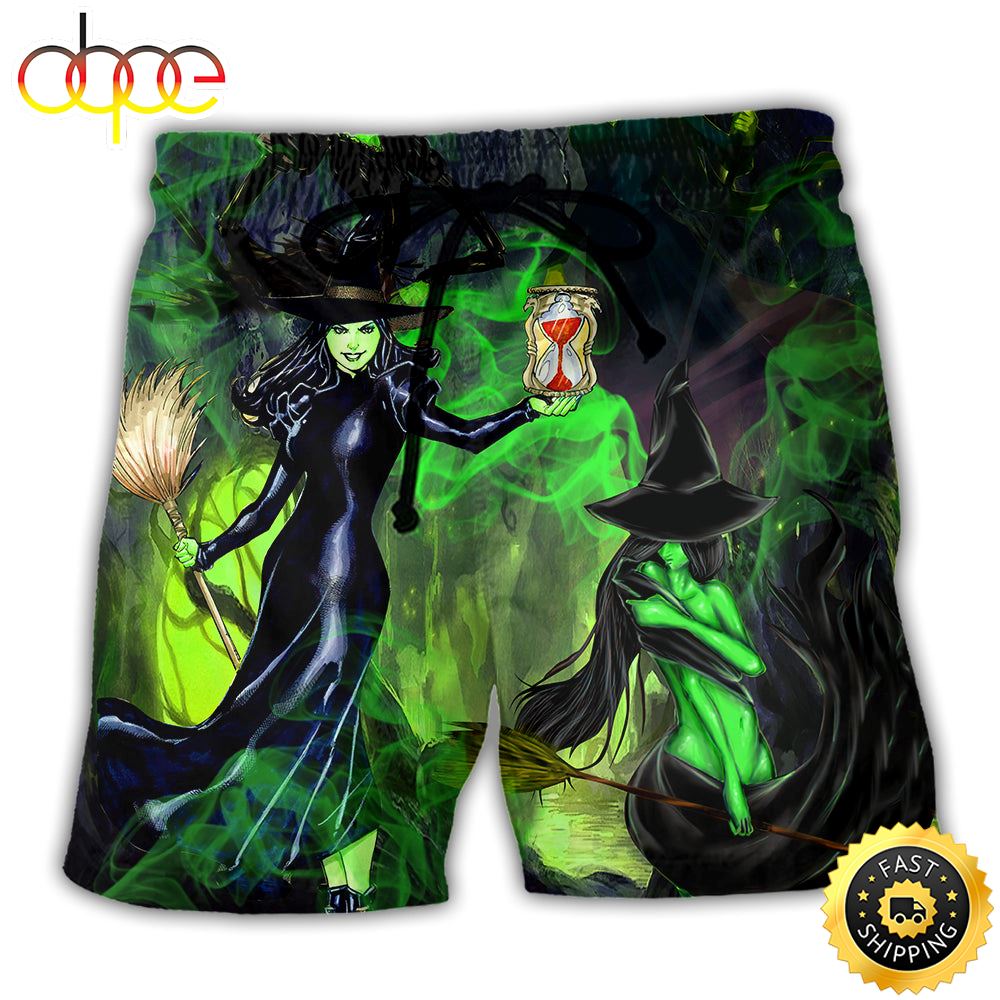 Halloween In A World Full Of Princesses Be A Witch Beach Short Isepks