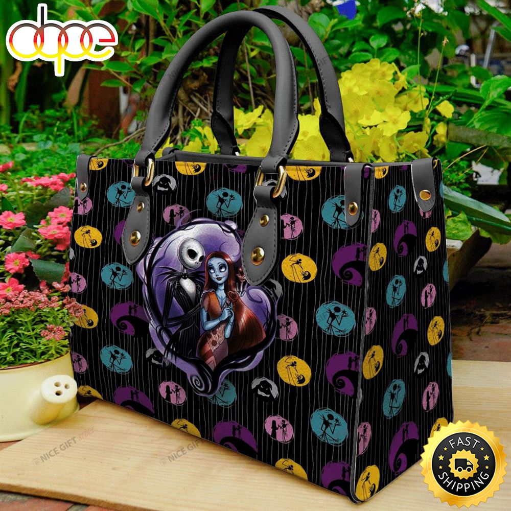 Disney Tim Burtons The Nightmare Before Christmas Faux Leather Handbag With  Movie Character Art