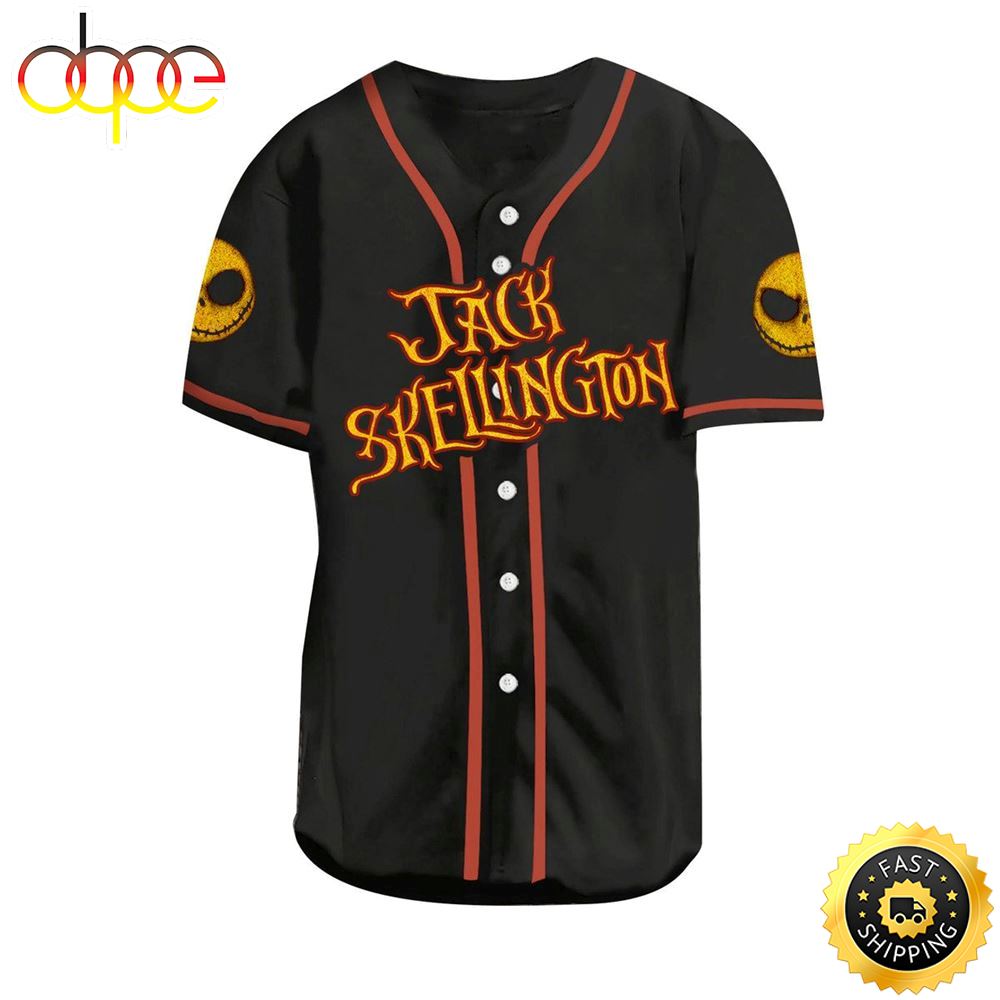Jack Skellington Halloween Is Coming Baseball Jersey Cy2ru7