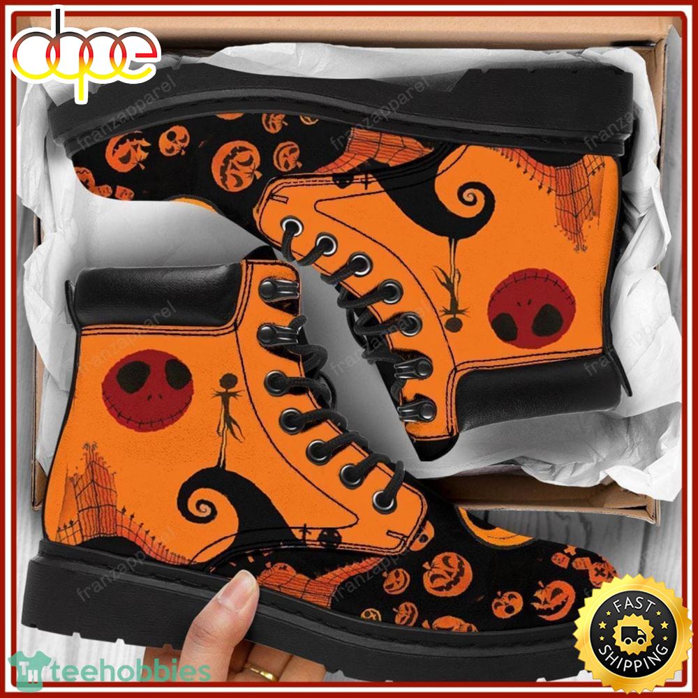 Jack Skellington Orange Timberland Boots Timboot Shoes Q0p9vu
