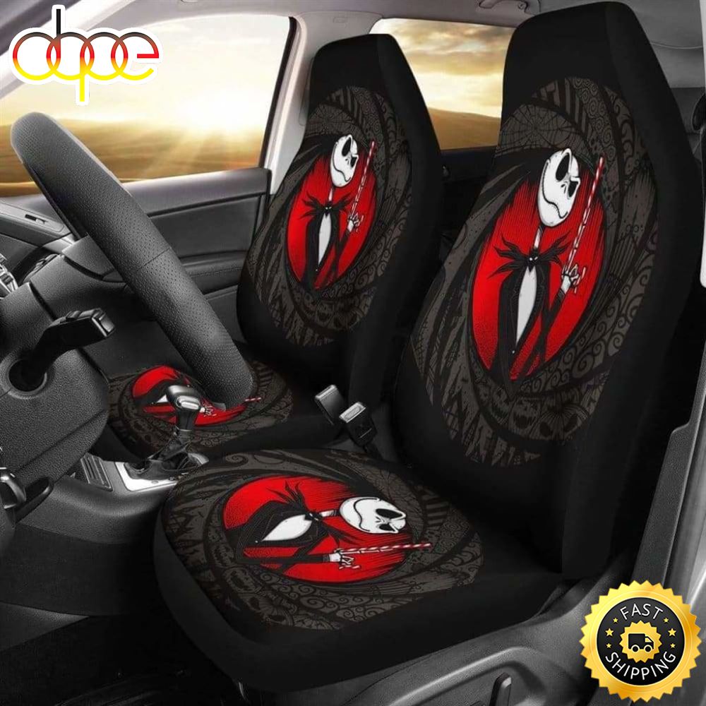 Jack Skellington Red And Black Car Seat Covers 1 Rp1caq