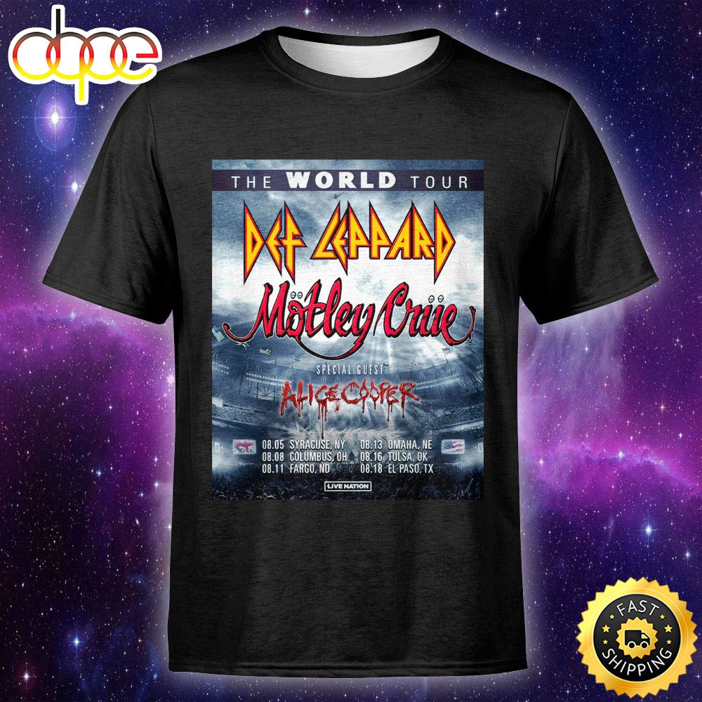 MC3B6tley CrC3BCe And Def Leppard Announce Summer 2023 U.S. Stadium Shows Unisex T Shirt K6rehg