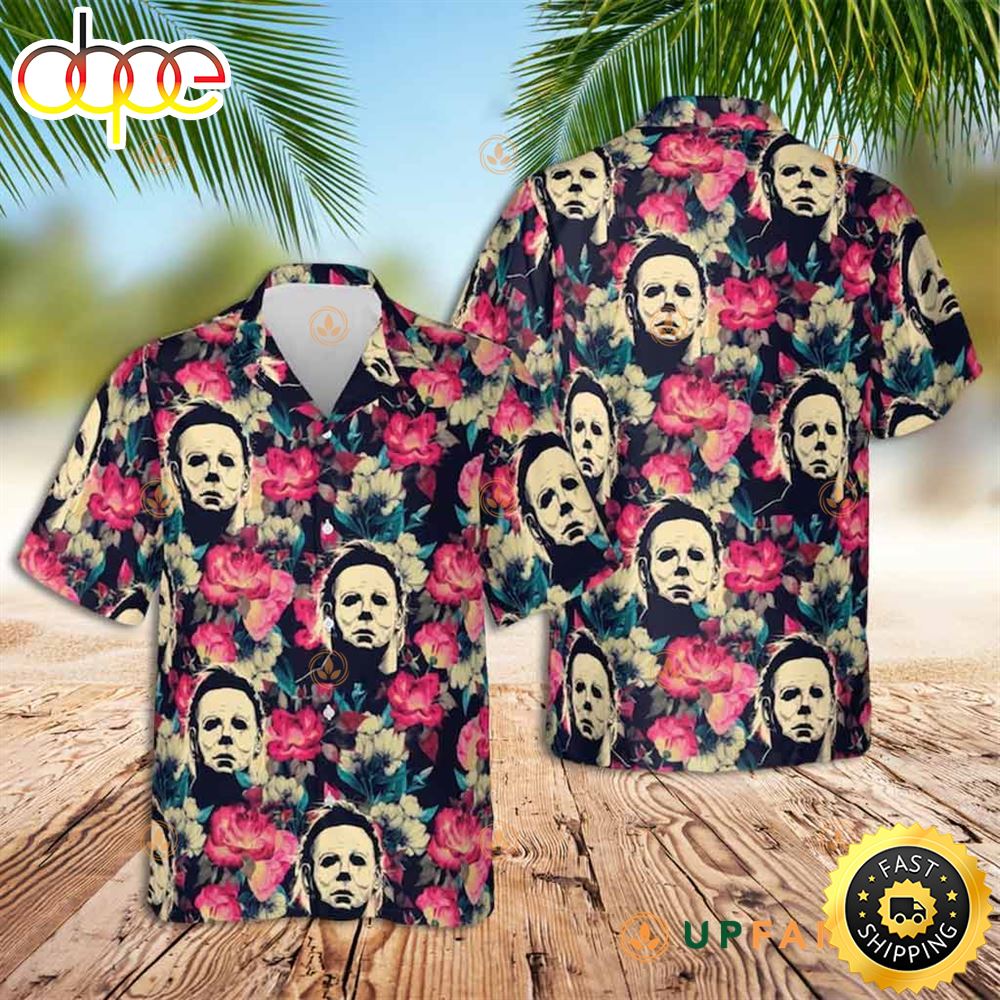 Michael Myers Roses Floral Michael Myers Summer Horror Best Hawaiian Shirts Hwfpvx