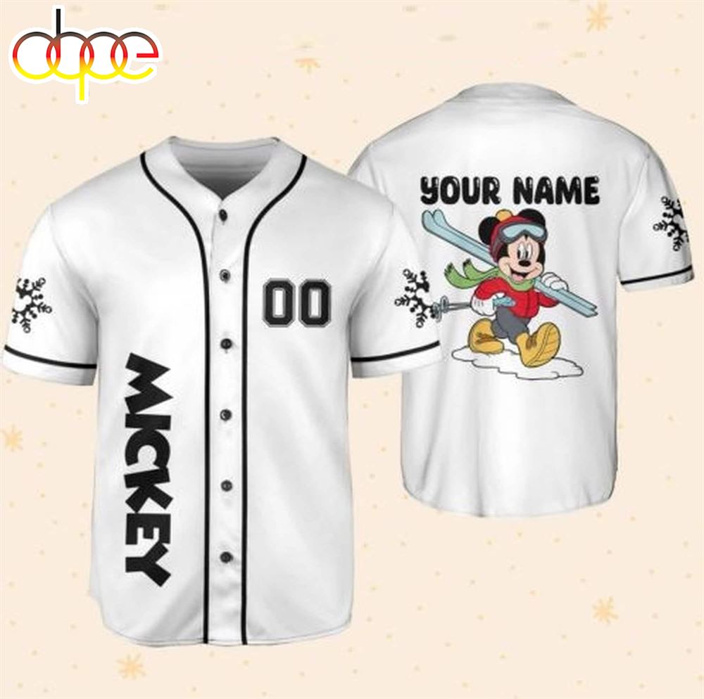 Mickey Mouse 3D Custom Name And Number Baseball Jersey Gfbvyz
