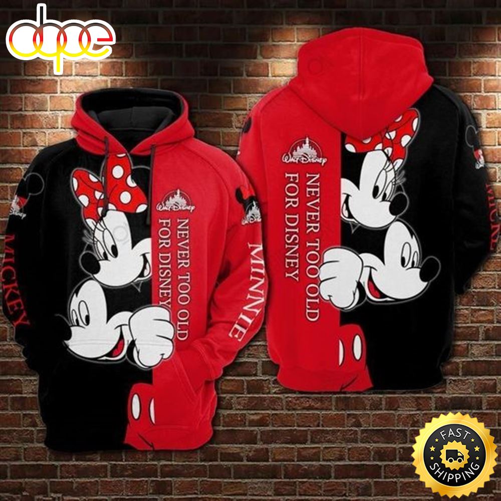 Mickey Mouse All Over Print 3d Halloween Hoodie Zevknx
