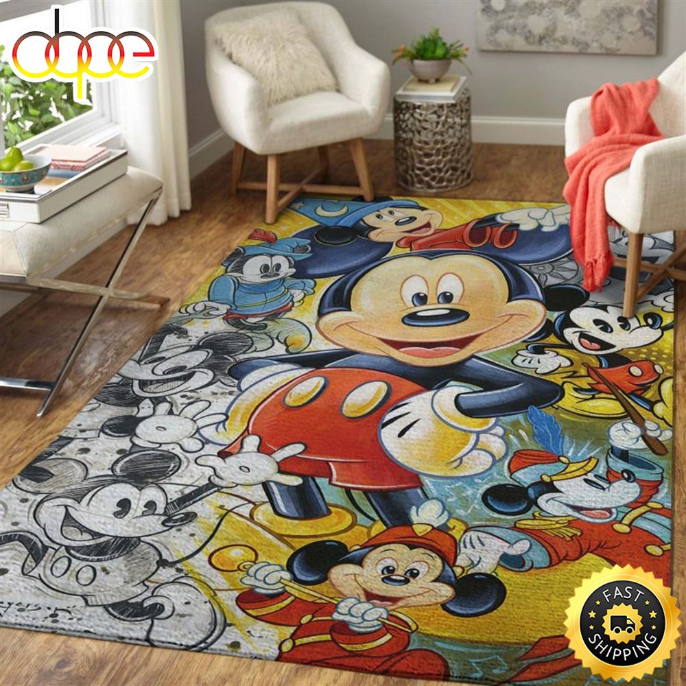 Mickey Mouse Disney Area Rug Carpet Dknpmo