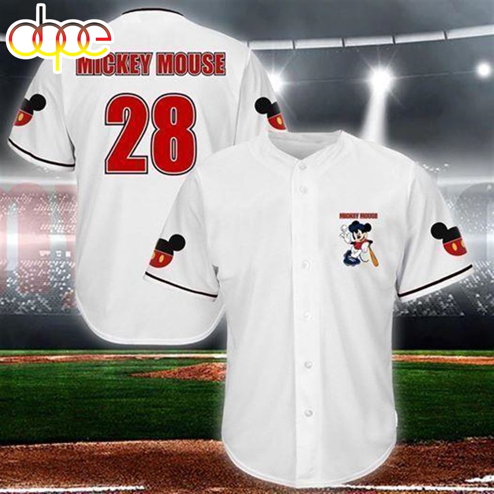 Mickey Mouse Player Lover Custom Name And Number Baseball Jersey Zvacvv