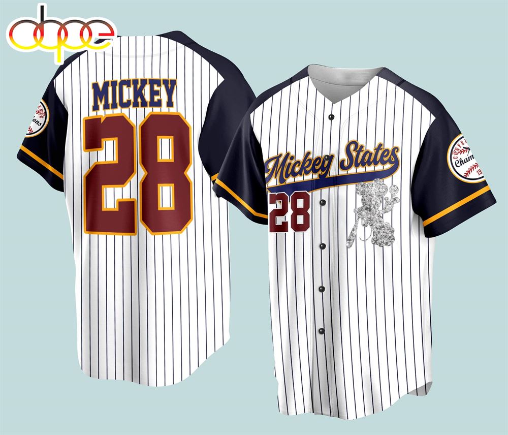 Mickey States Custom Name And Number Baseball Jersey Mjjflj
