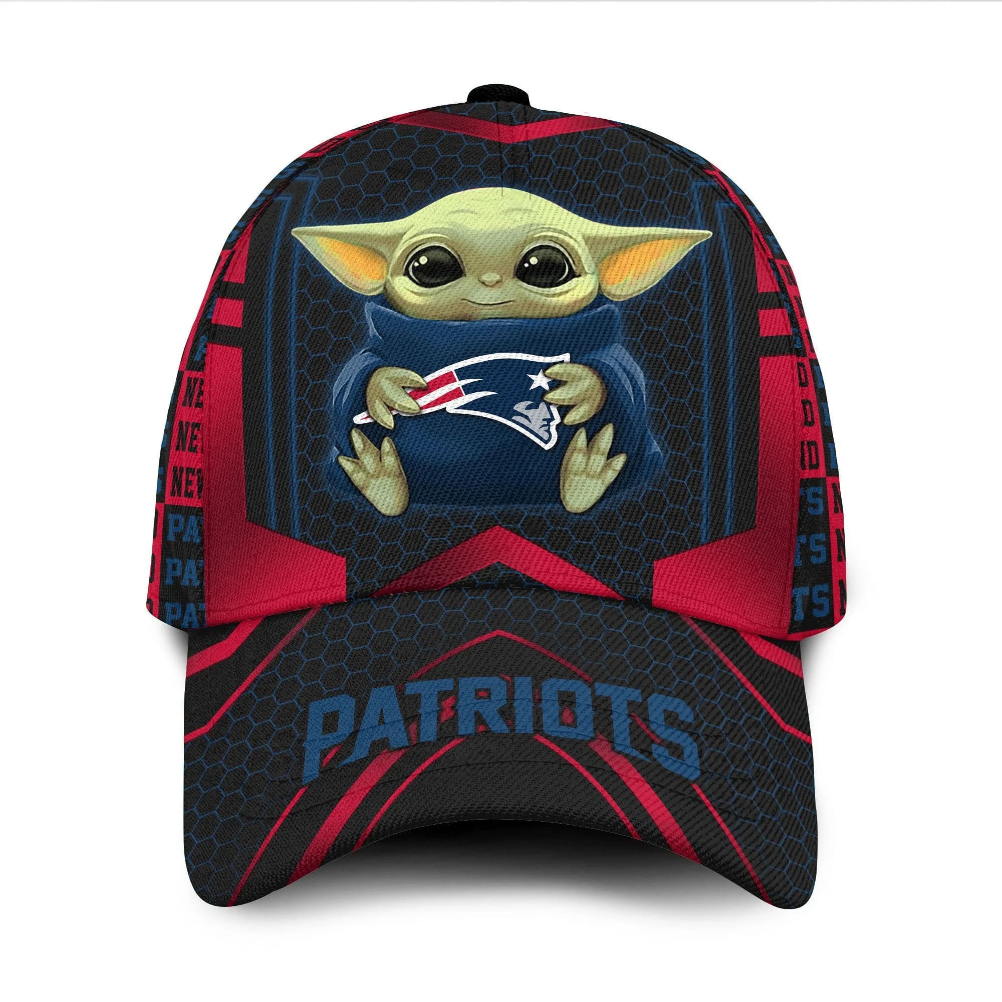New England Patriots Baby Yoda All Over Print 3D Classic Cap Dxywro