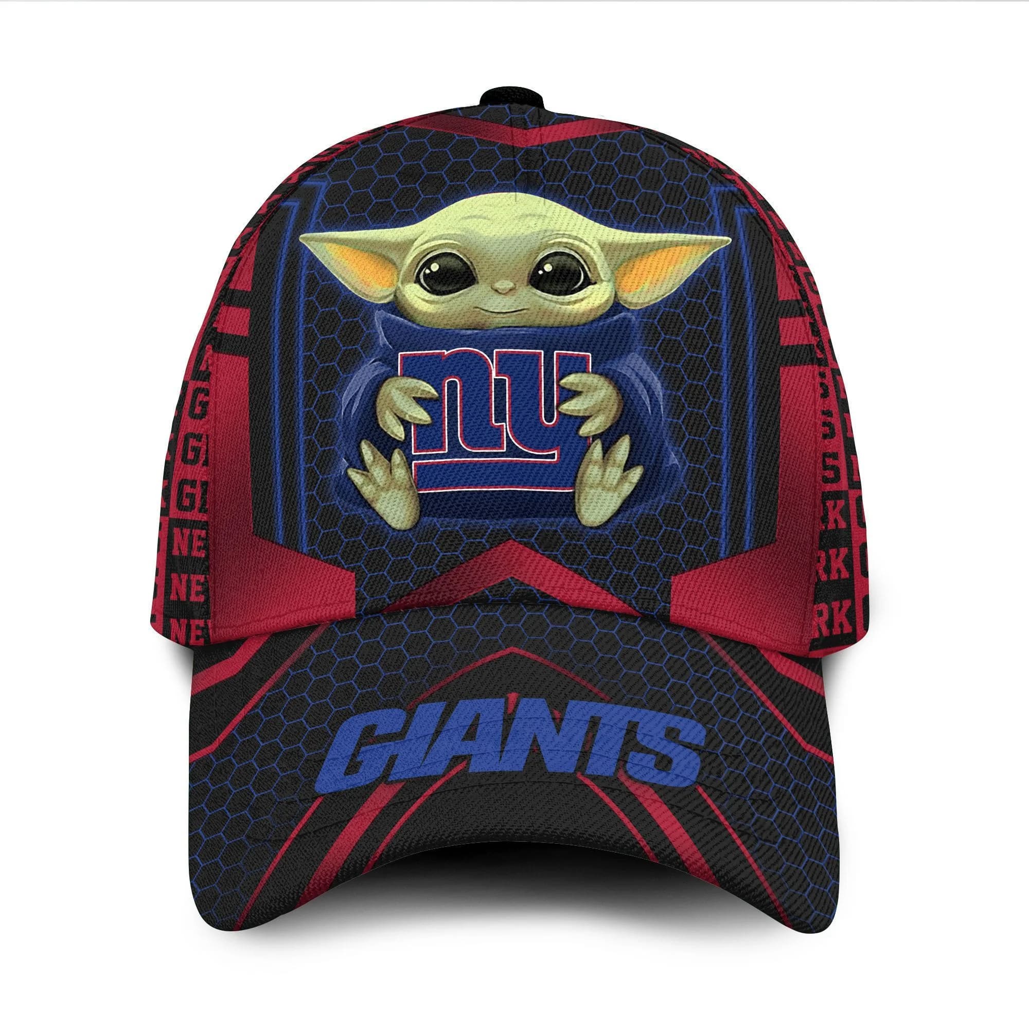 New York Giants Baby Yoda All Over Print 3D Baseball Cap Nih1cq