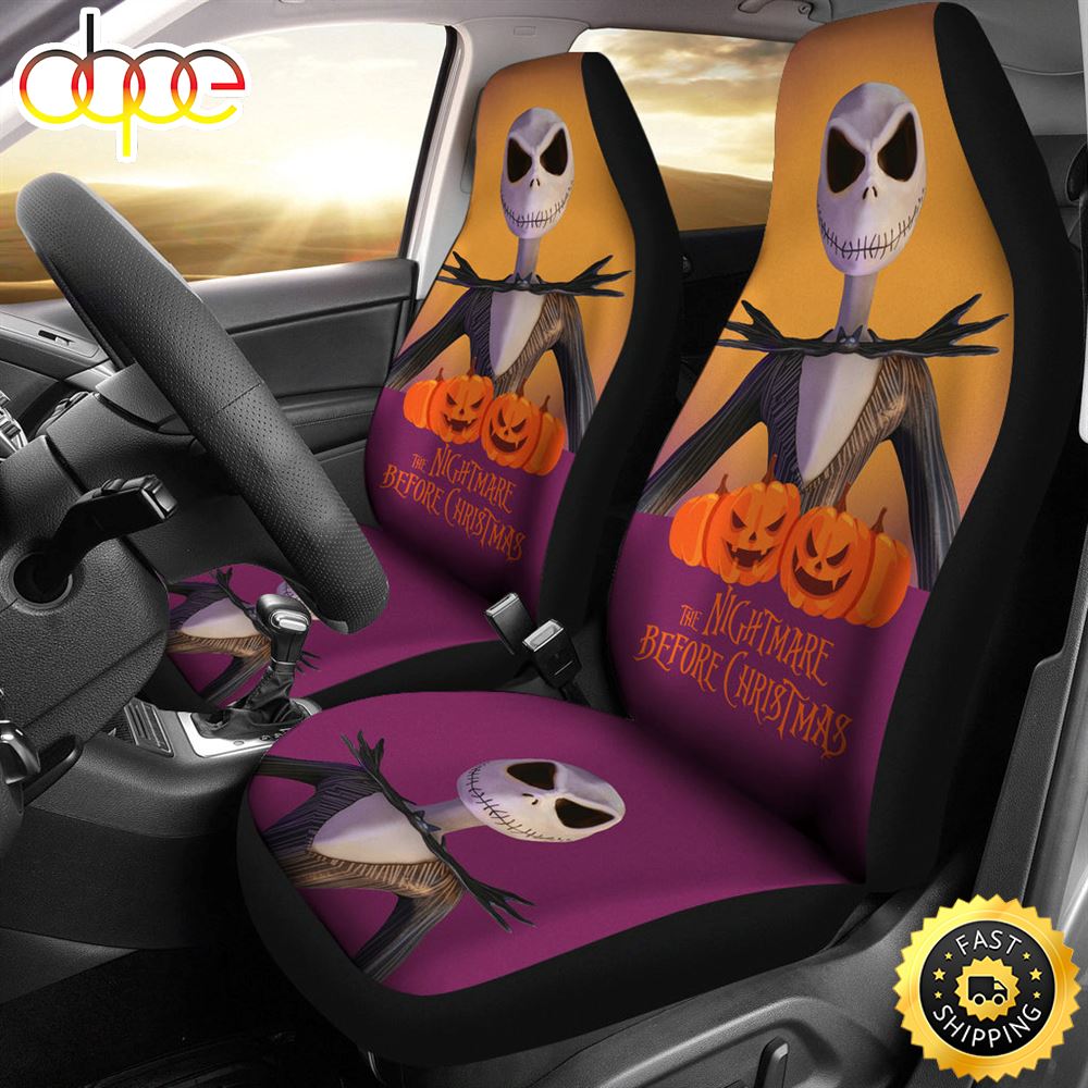 Nightmare Before Christmas Cartoon Car Seat Covers Jack Skellington Human Shape Evil Pumpkins Seat Covers 1 Qfi8cs