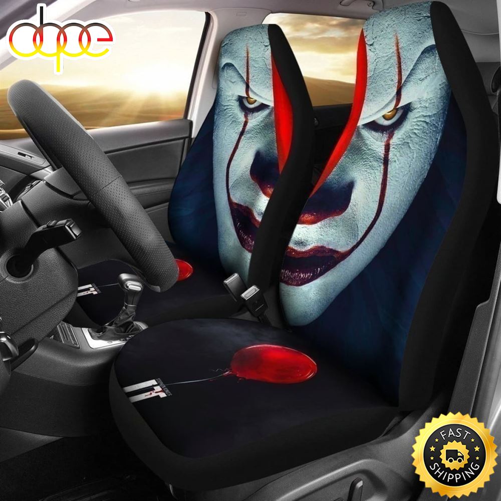 Pennywise Face It Car Seat Covers Horror Movies Fan Universal Fit 1 Ob2wmc