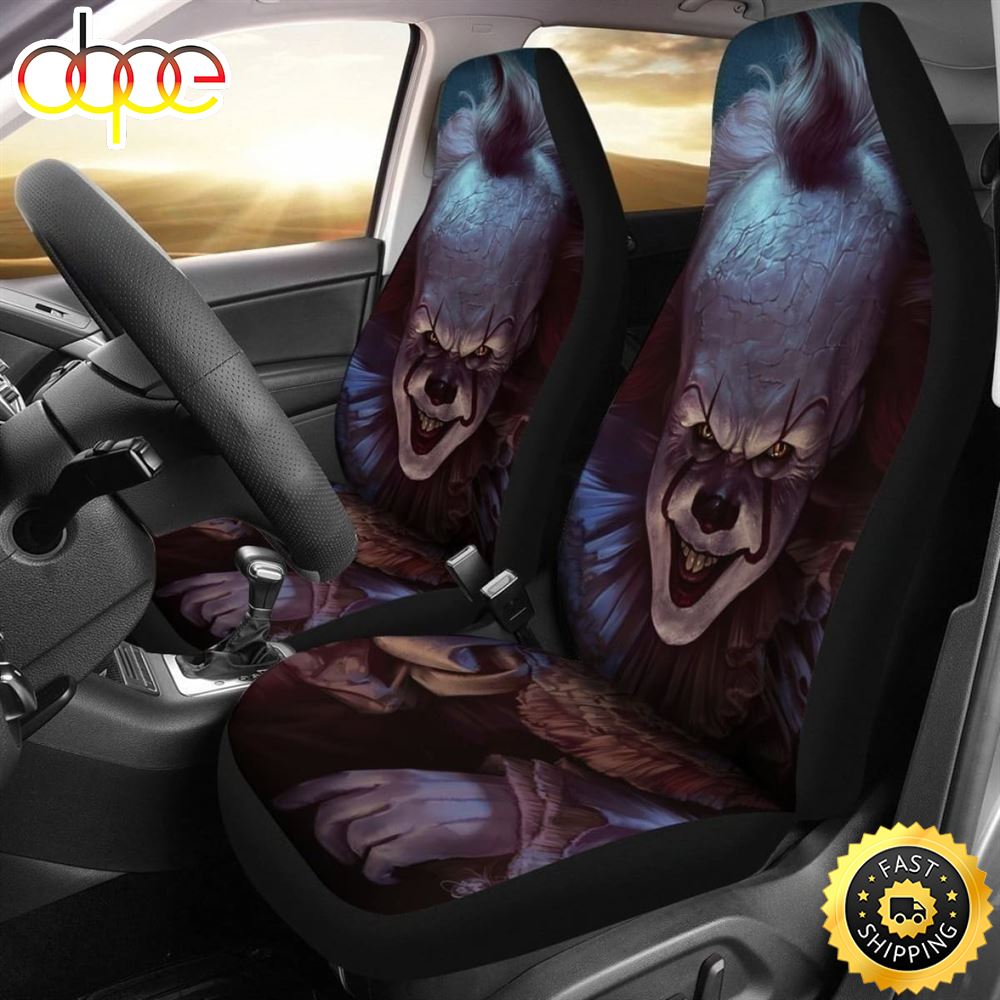 Pennywise Scary Car Seat Covers Horror Fan Gift Universal Fit 1 C8orpb