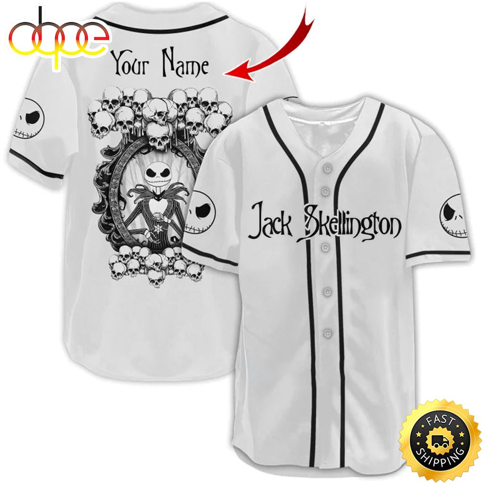 Personalized Jack Skellington Baseball Jersey Vocrmf