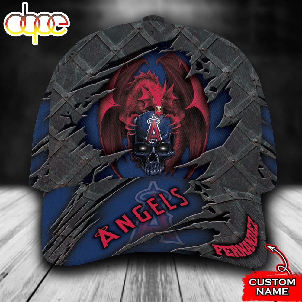 Personalized Los Angeles Angels Dragon All Over Print 3D Classic Cap Gvtrq3