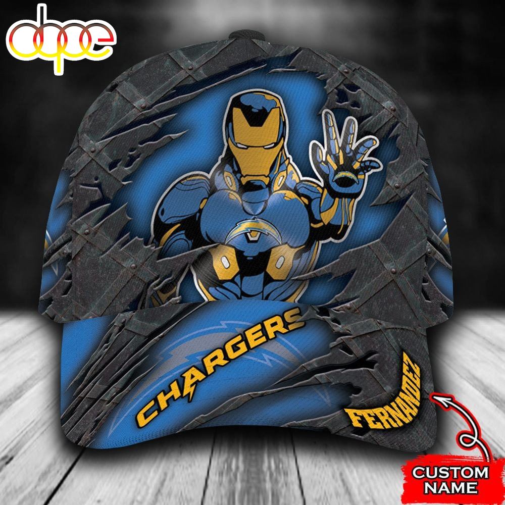 Personalized Los Angeles Chargers Iron Man All Over Print 3D Classic Cap Ztlz5b