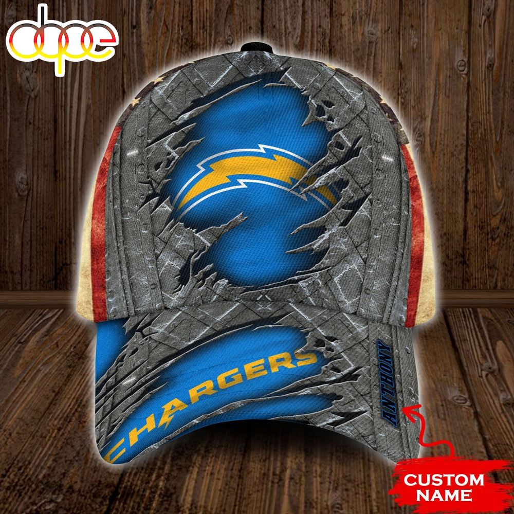 Personalized Los Angeles Chargers USA Flag All Over Print 3D Classic Cap Glog9a