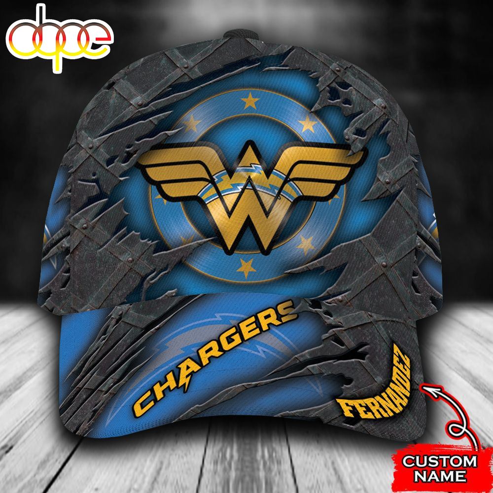 Personalized Los Angeles Chargers Wonder Woman All Over Print 3D Classic Cap Xoyuxv