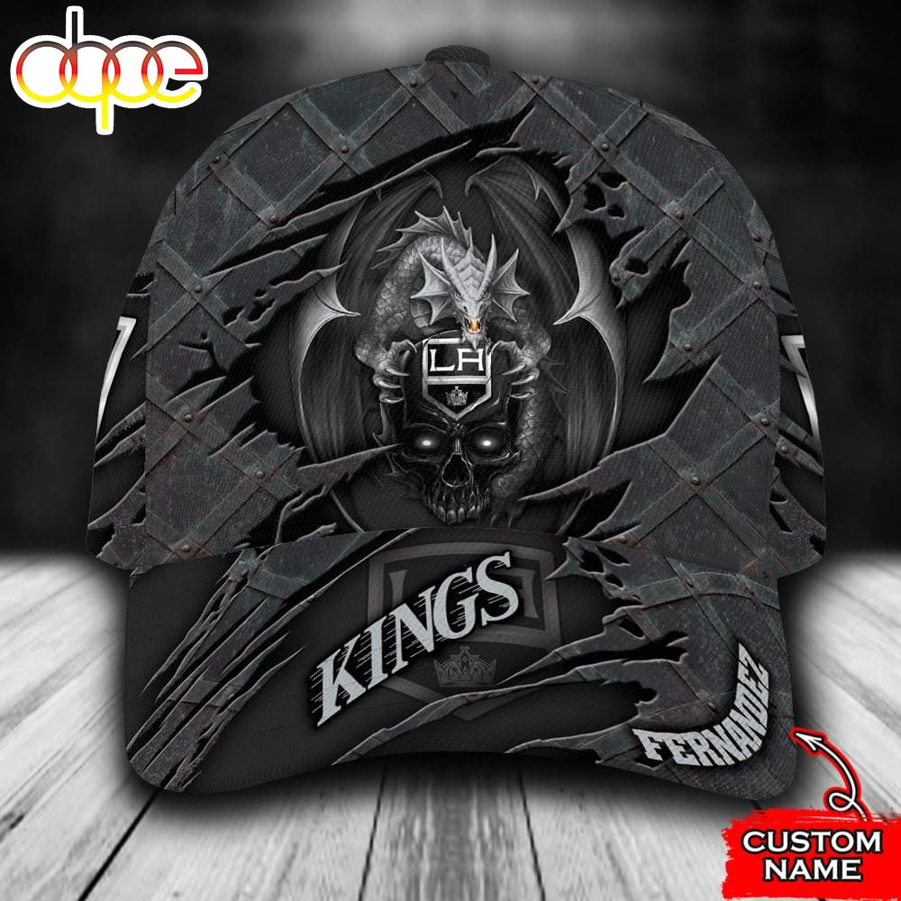 Personalized Los Angeles Kings Dragon Skull All Over Print 3D Baseball Cap M2why5