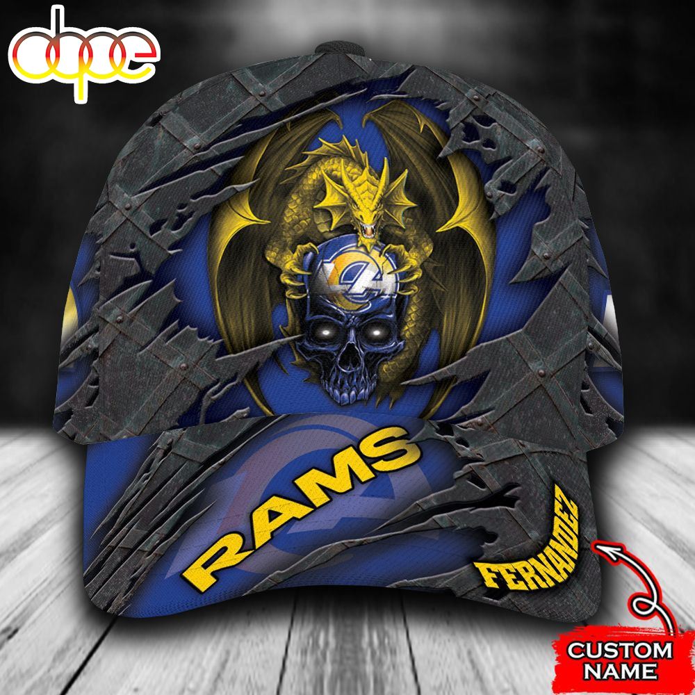 Personalized Los Angeles Rams Dragon All Over Print 3D Classic Cap Jjsrps