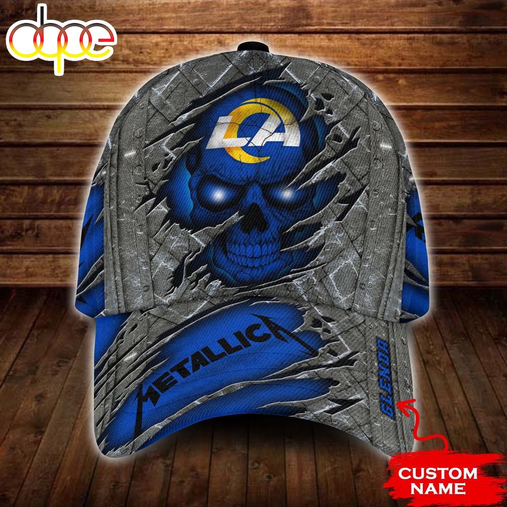 Personalized Los Angeles Rams Metallica Band Skull All Over Print 3D Classic Cap Iynyjg