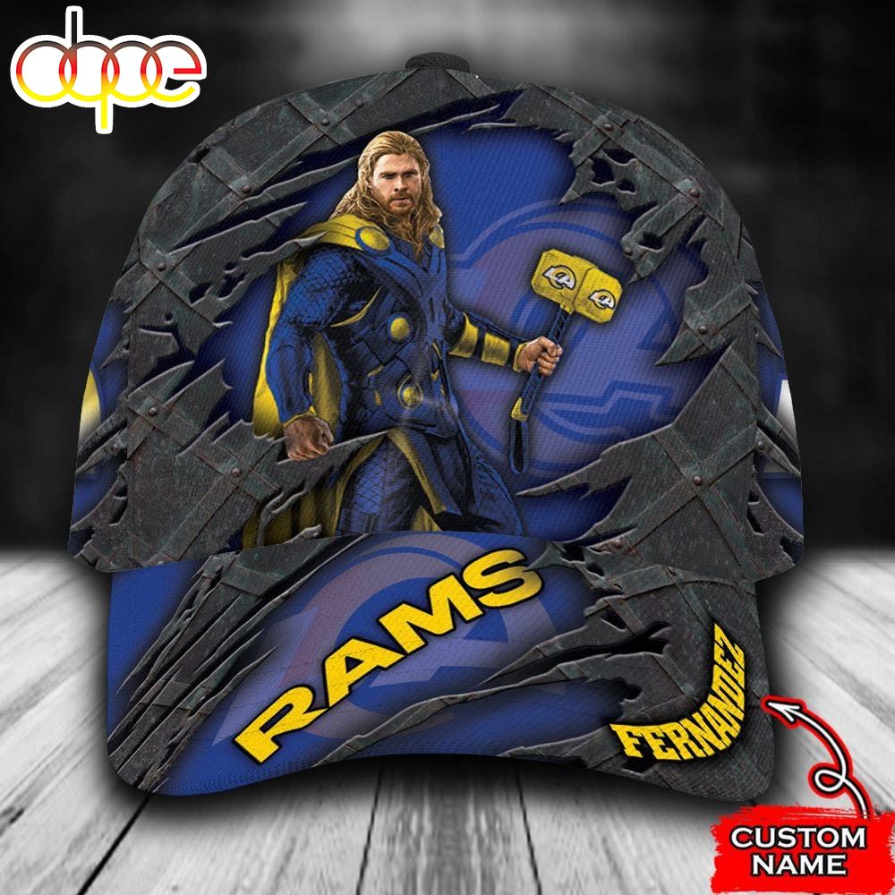 Personalized Los Angeles Rams Thor Marvel All Over Print 3D Baseball Cap Do3zac