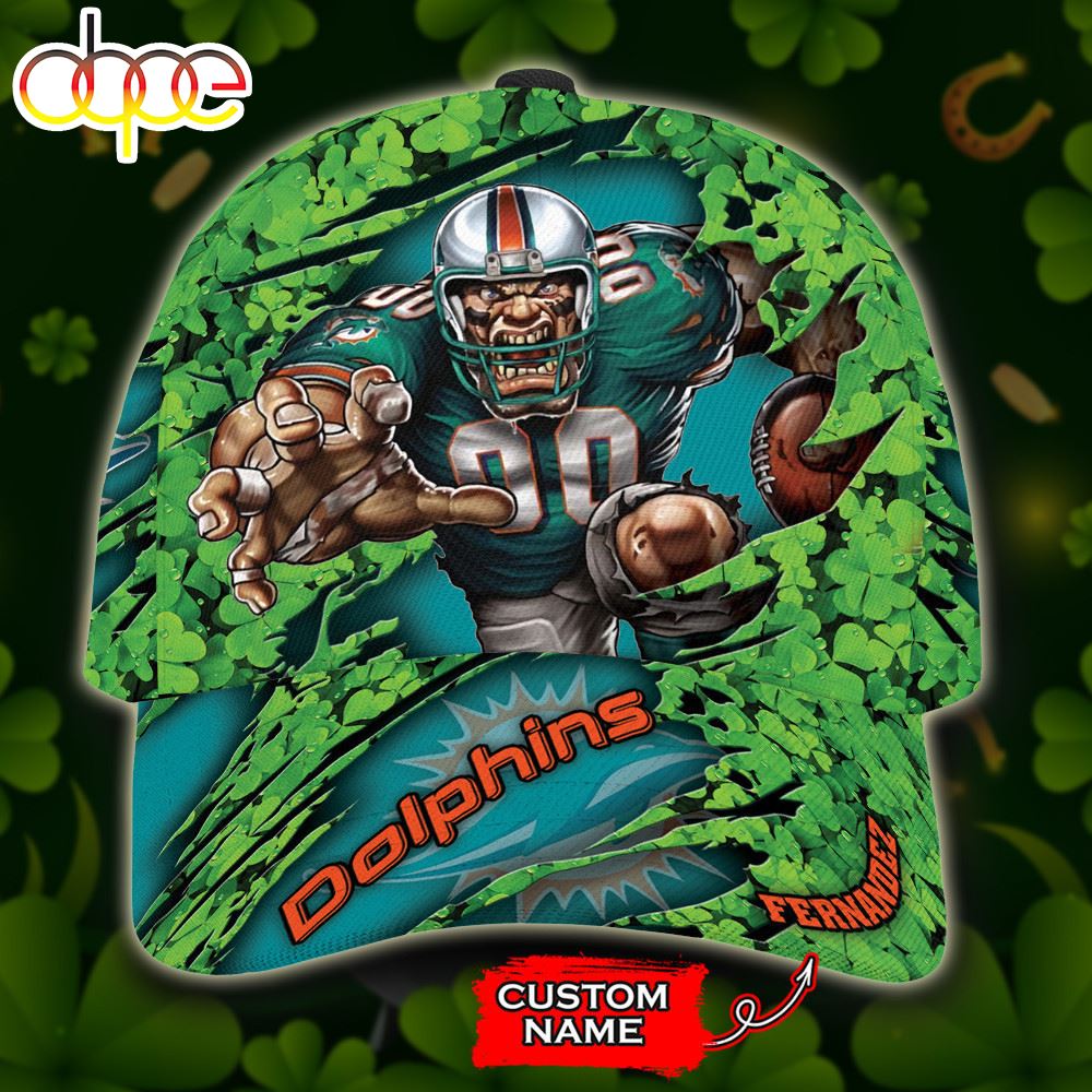 Personalized Miami Dolphins St Patrick S Day Mascot All Over Print 3D Classic Cap Kyppub