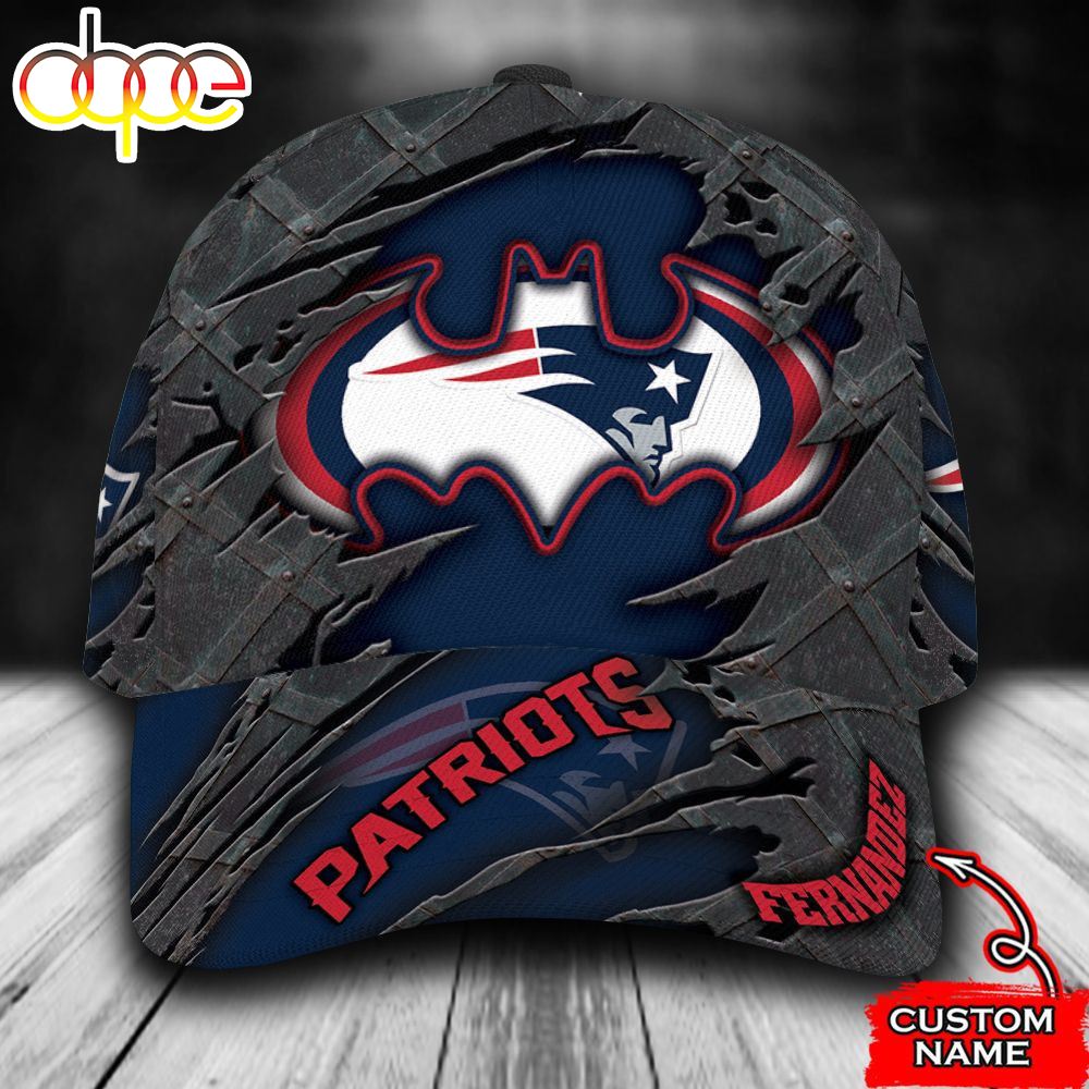 Personalized New England Patriots Batman Logo All Over Print 3D Baseball Cap Syjqoy