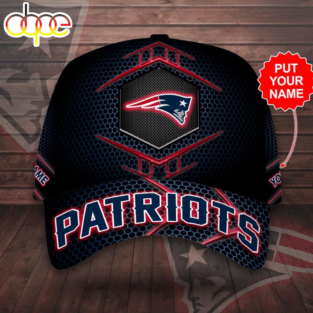 Personalized New England Patriots Beehive Hexagon Pattern All Over Print 3D Baseball Cap Dvw3l8