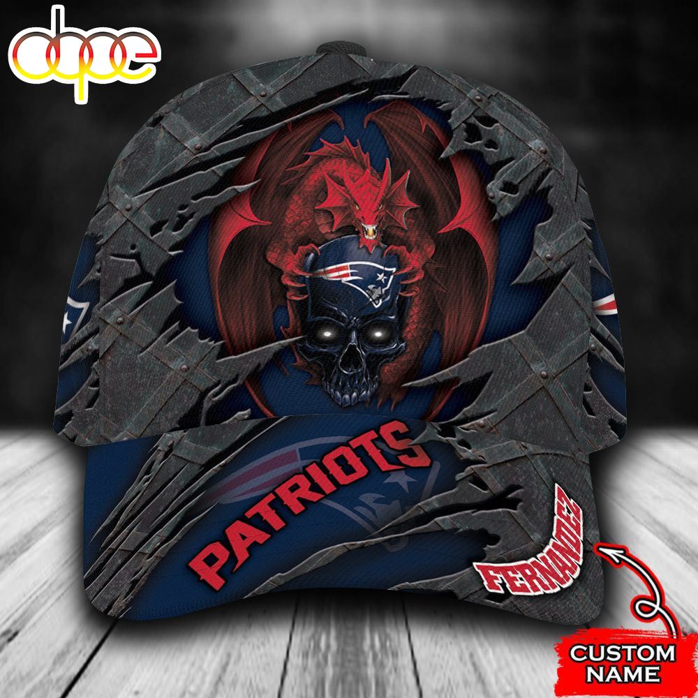 Personalized New England Patriots Dragon All Over Print 3D Classic Cap Fe78tt
