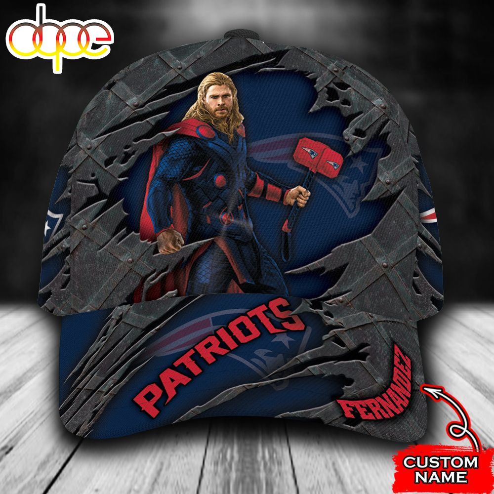 Personalized New England Patriots Thor All Over Print 3D Classic Cap Rt9u6r