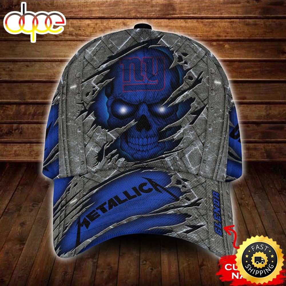 Personalized New York Giants Metallica Band Skull All Over Print 3D Classic Cap Ofi42k