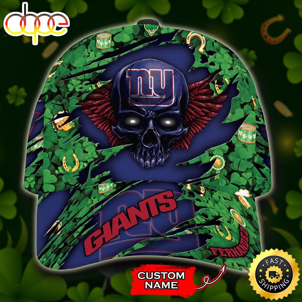 Personalized New York Giants Skull St Patrick S Day All Over Print 3D Classic Cap Kxstlk