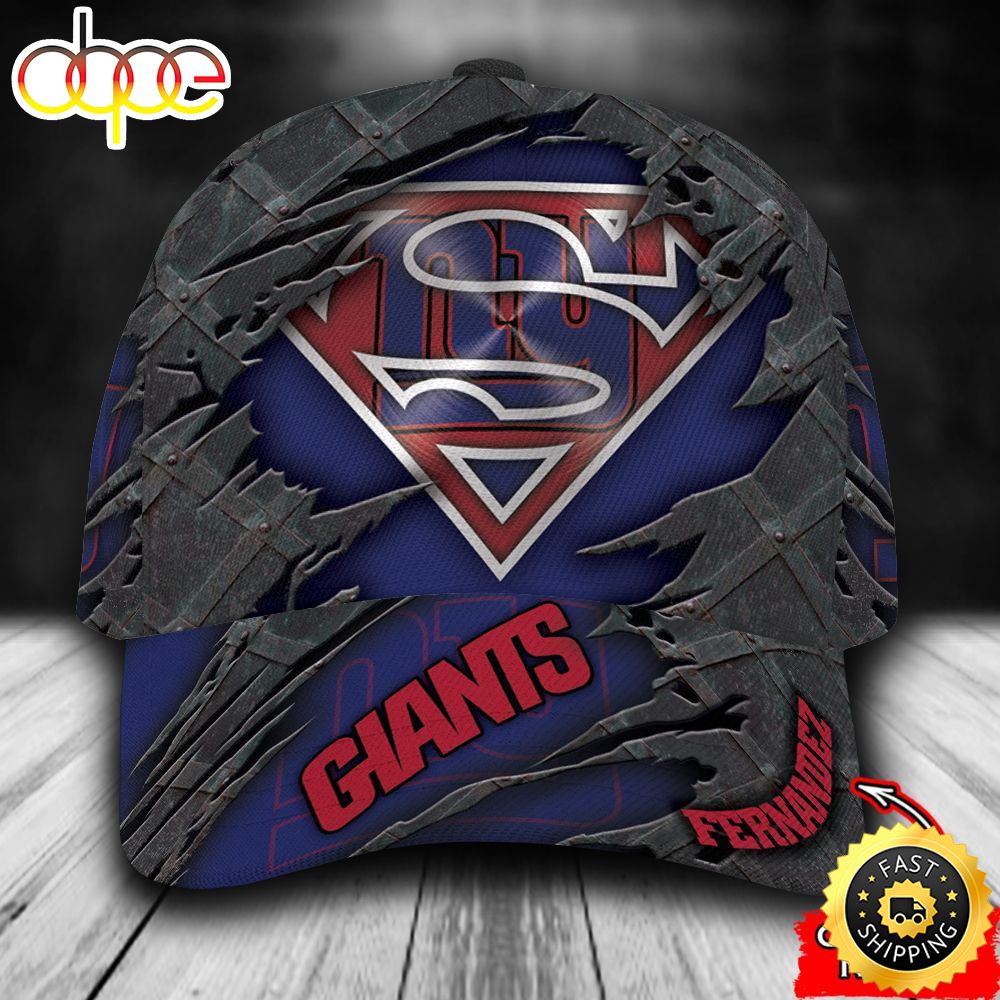 Personalized New York Giants Superman All Over Print 3D Classic Cap Cbxog0
