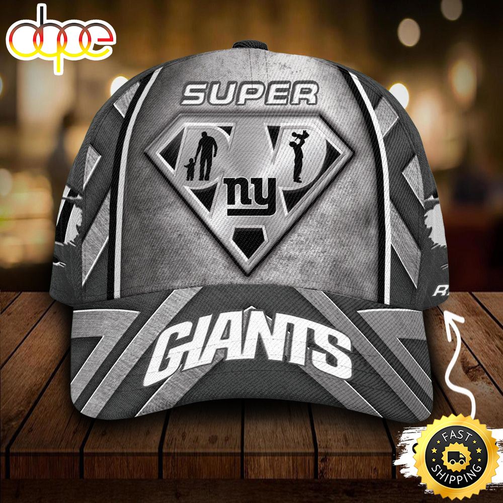 Personalized New York Giants Superman Dad All Over Print 3D Classic Cap Ucgbmp