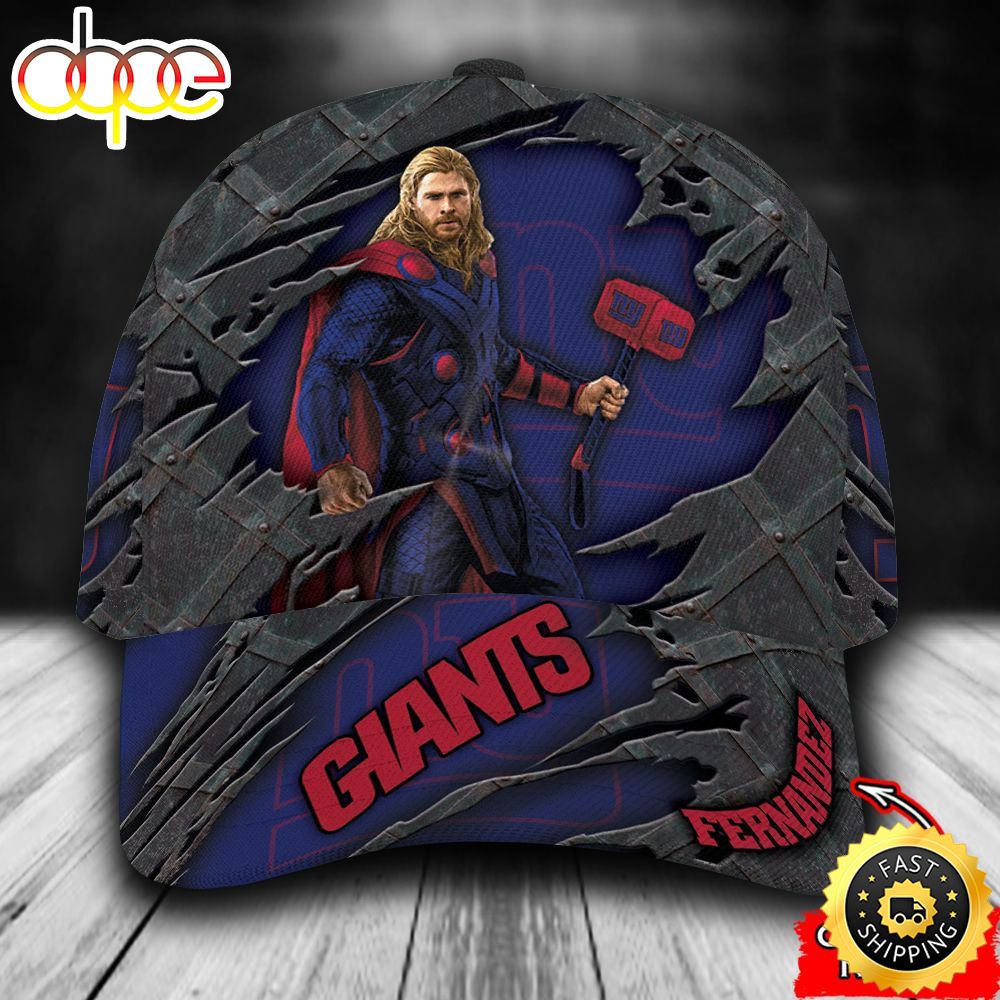 Personalized New York Giants Thor All Over Print 3D Classic Cap Zbqrbc