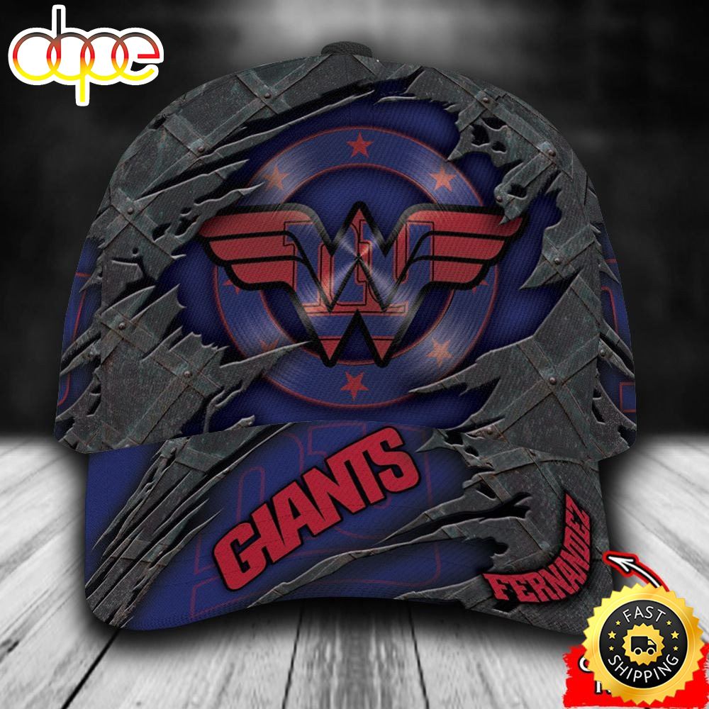 Personalized New York Giants Wonder Woman Logo All Over Print 3D Baseball Cap Gnjarq