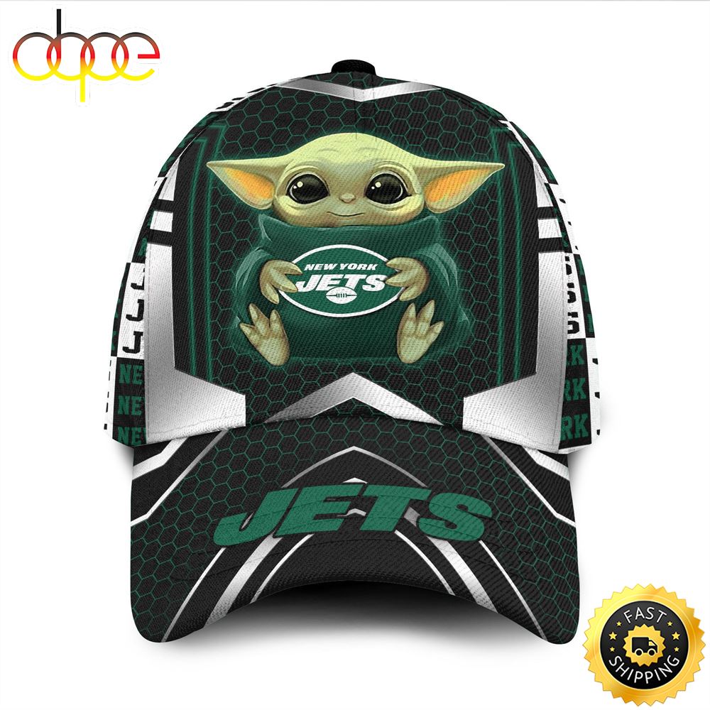 Personalized New York Jets Baby Yoda All Over Print 3D Classic Cap Rgbvla